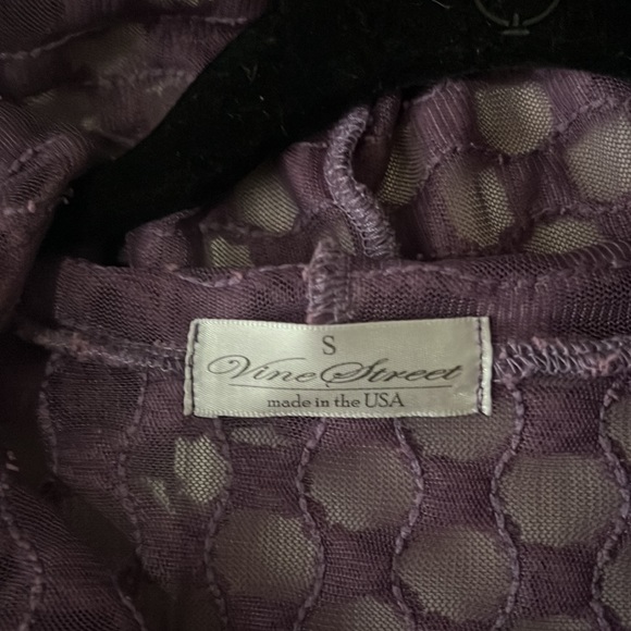 Vine Street Sheer Purple‎ Hoodie, Sz Small - Picture 6 of 7